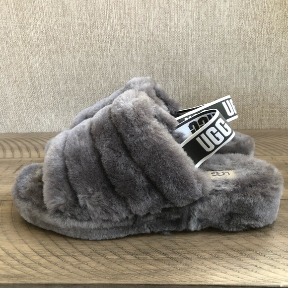 Ugg fluff yeah slides grey - Picture 3 of 6